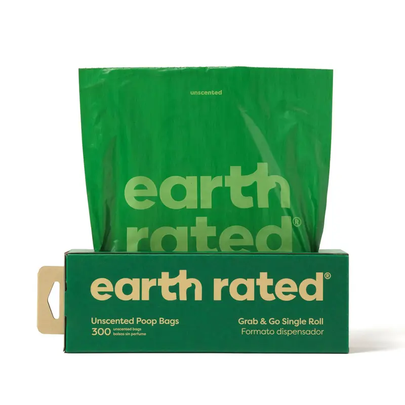 Earth Rated Unscented Poop Dog Waste Bags 300Ct