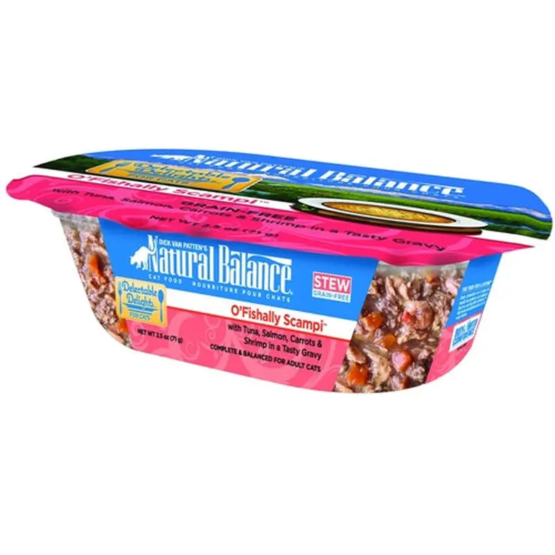 Natural Balance Pet Foods Delectable Delights Ofishally Scampi Stew Cat Wet Food 2.5 Oz