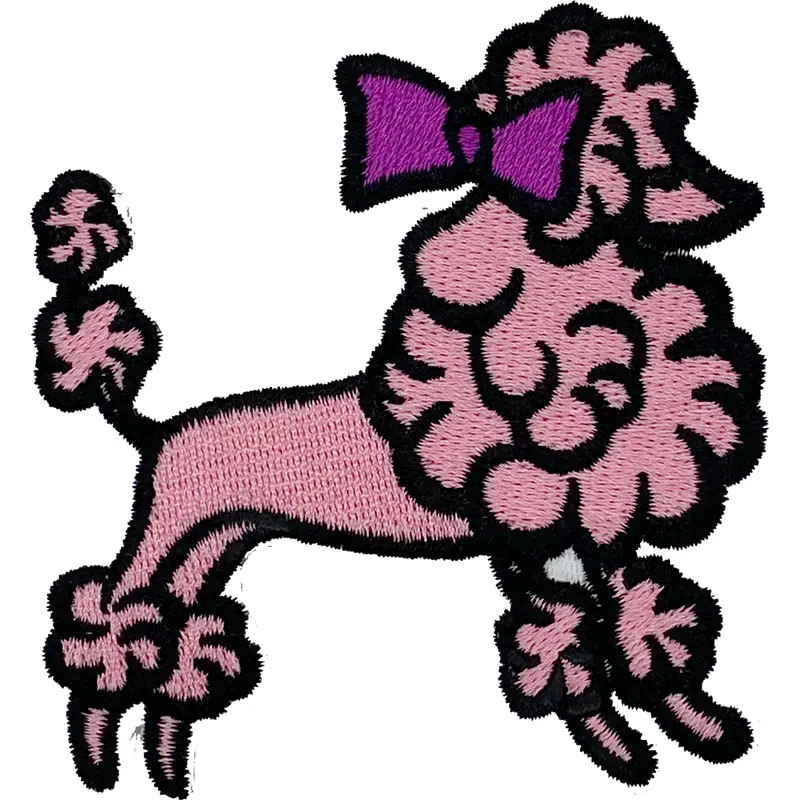 Pink Poodle with Bow - Patch