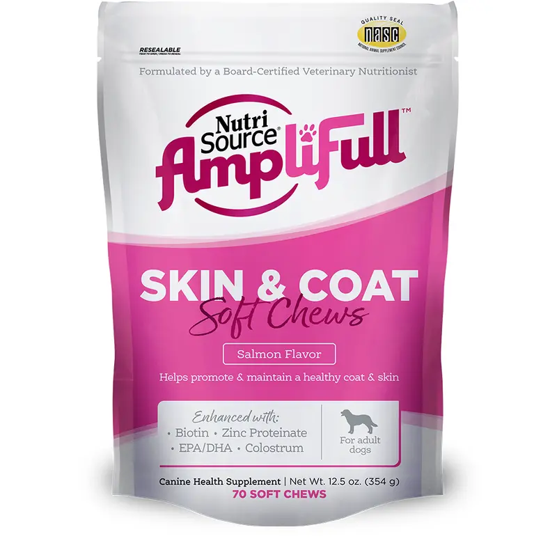 Nutri Source AmpliFull Skin & Coat Soft Chew Supplement 12.5 oz