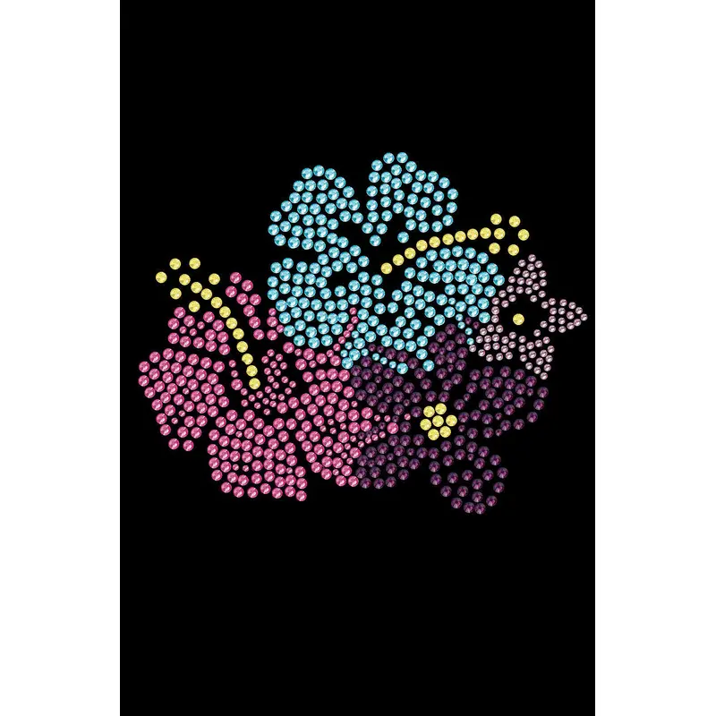 Pink, Blue & Purple Hibiscus - Bandanna