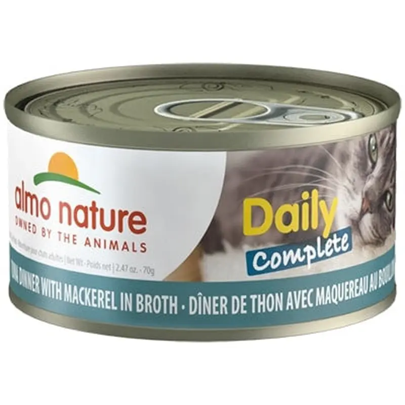Almo Nature Daily Complete Cat Tuna with Mackerel in Broth Canned Cat Food