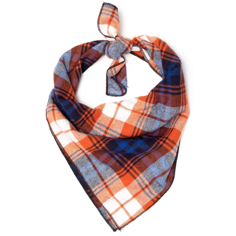 Rust/Navy Plaid Tie Bandana