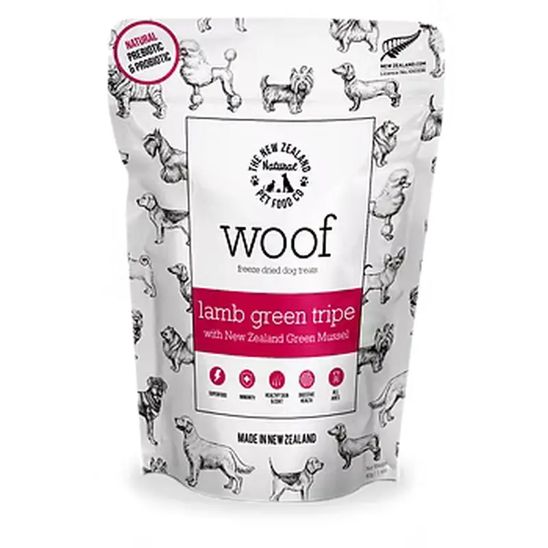 New Zealand Natural Pet Food Co Woof Freeze Dried Dog Treats - Lamb Tripe - 1.4oz Bag