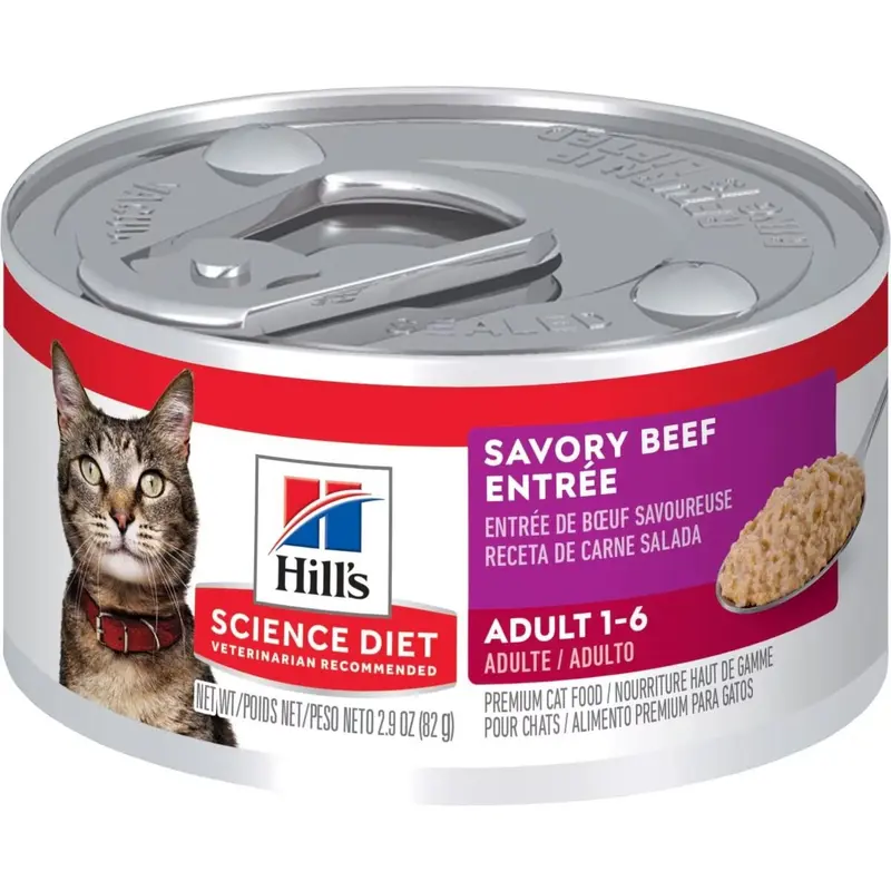 Hill's Science Diet Adult Savory Beef Entre Wet Cat Food - 2.9 oz