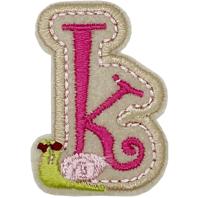 Curly Pink K- Patch