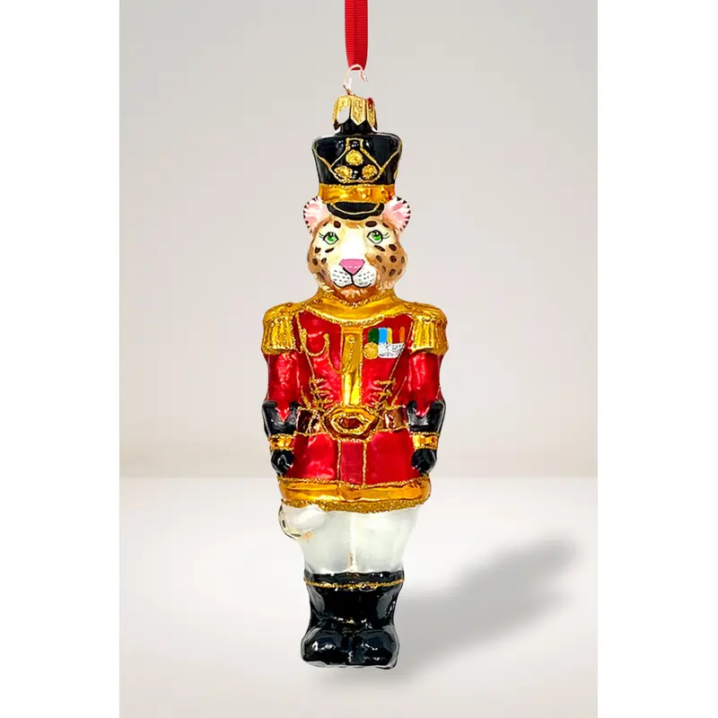 KRG Leopard Body Polish Glass Ornament