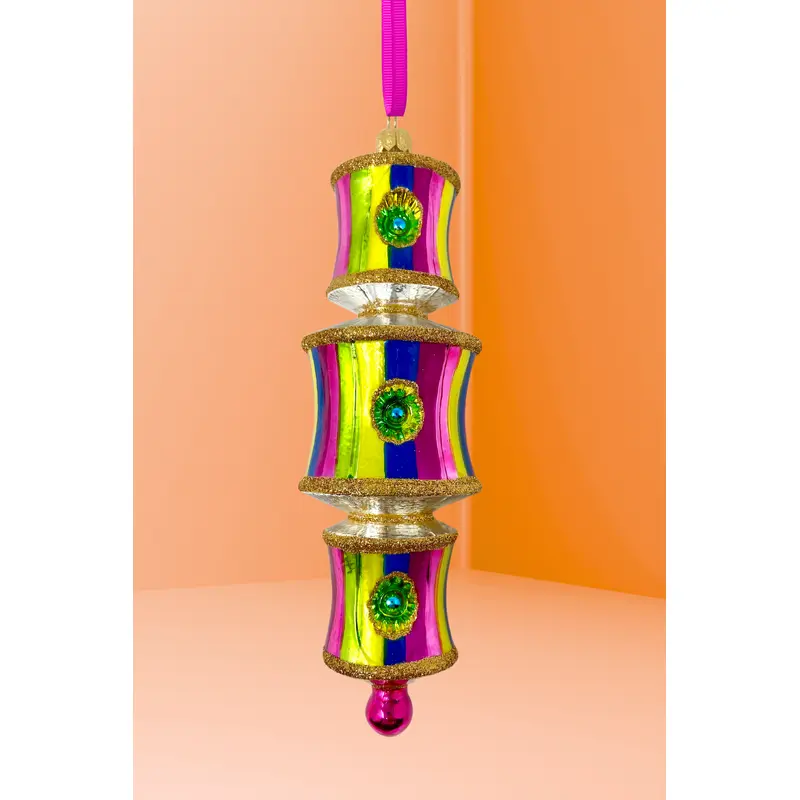 Tropicana Dazzler Glass Ornament