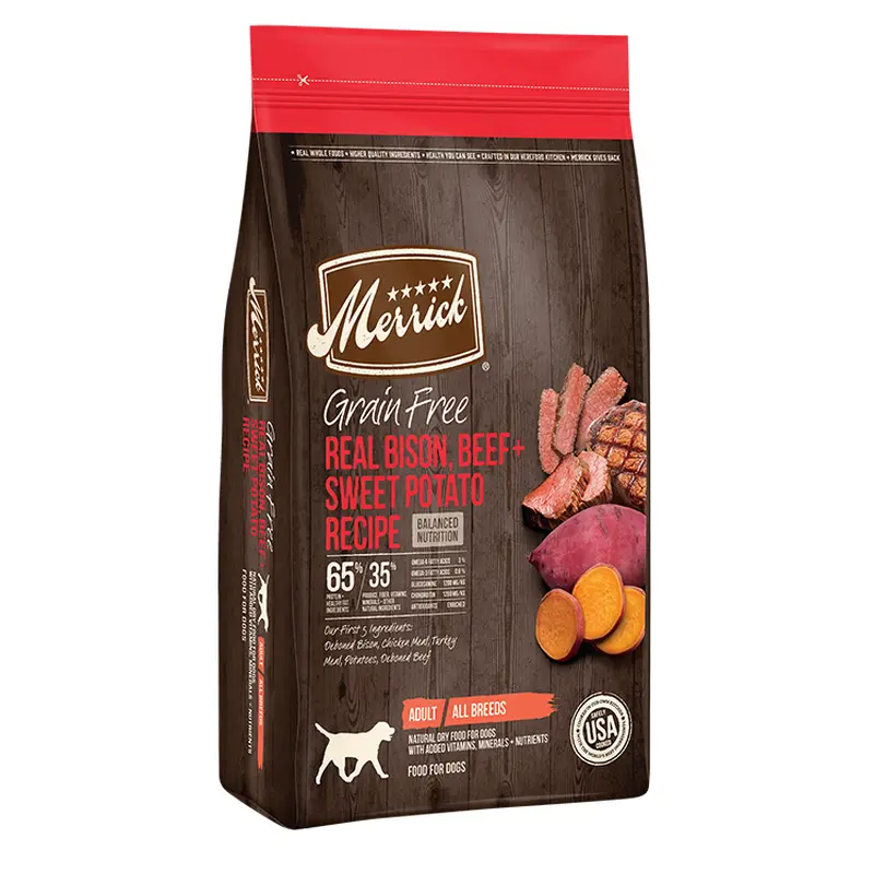 Merrick Grain-Free Real Bison, Beef & Sweet Potato