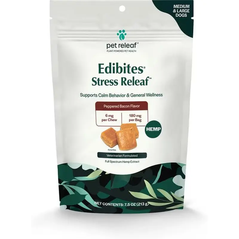 Pet Releaf Edibites Soft Chews Peppered Bacon Large Breed