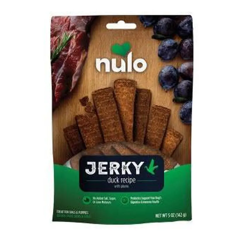 Nulo treats Jerky Strip duck/Plum 5oz