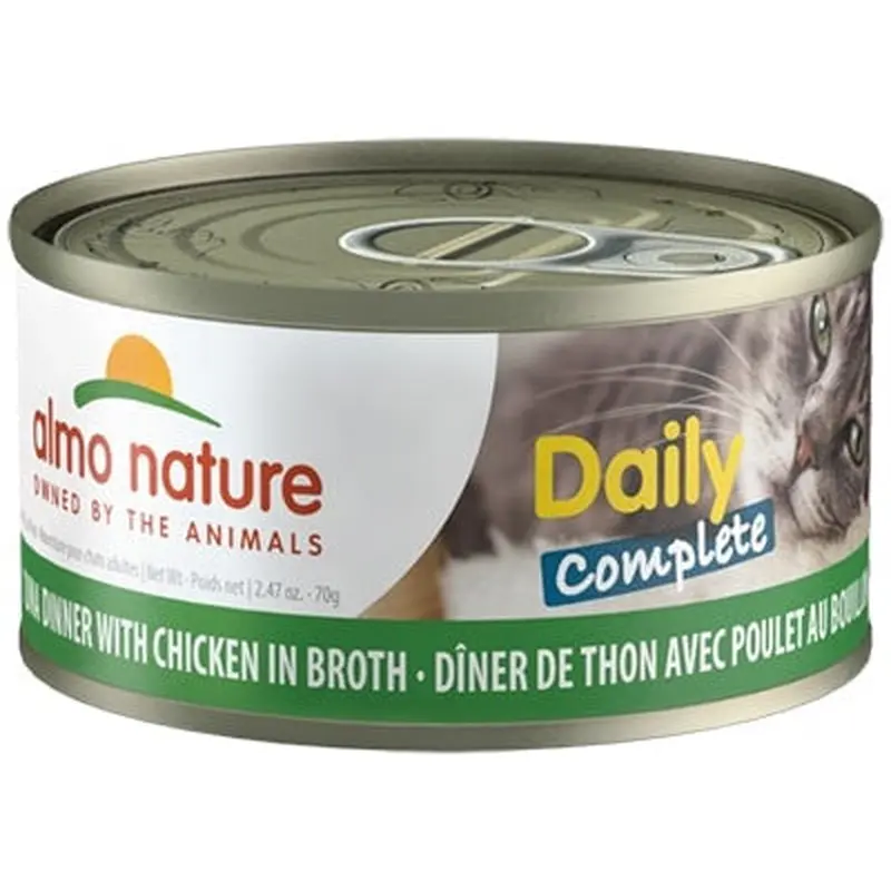 Almo Nature Daily Complete Cat Tuna with Chicken in Broth Canned Cat Food