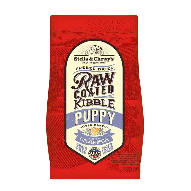 Stella & Chewy's Cage-Free Chicken Raw Coated Kibble Puppy Dry Dog Food 10lb