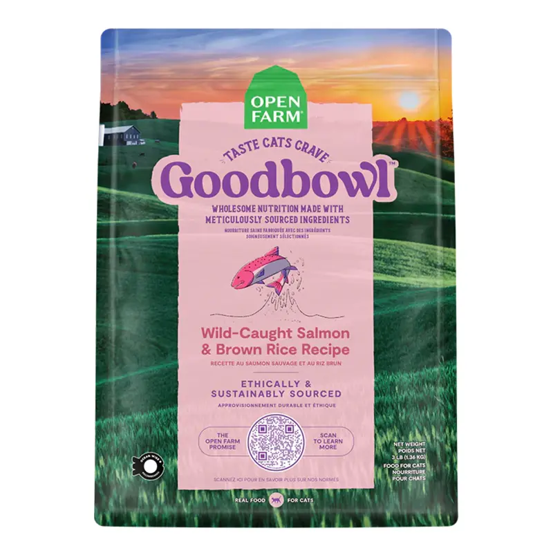 Open Farm GoodBowl Dry Cat Food - Salmon & Rice - 3lb Bag