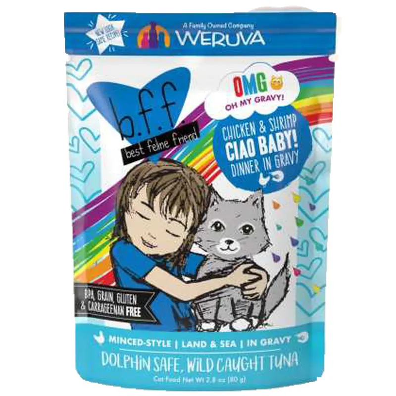 Weruva BFF OMG Ciao Baby! Chicken & Shrimp Pouch