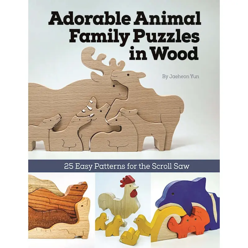 Adorable Animal Family Puzzles in Wood