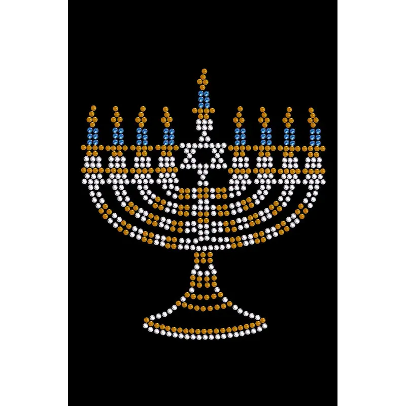 Menorah - Small (Blue, Silver, & Gold) - Custom Tutu