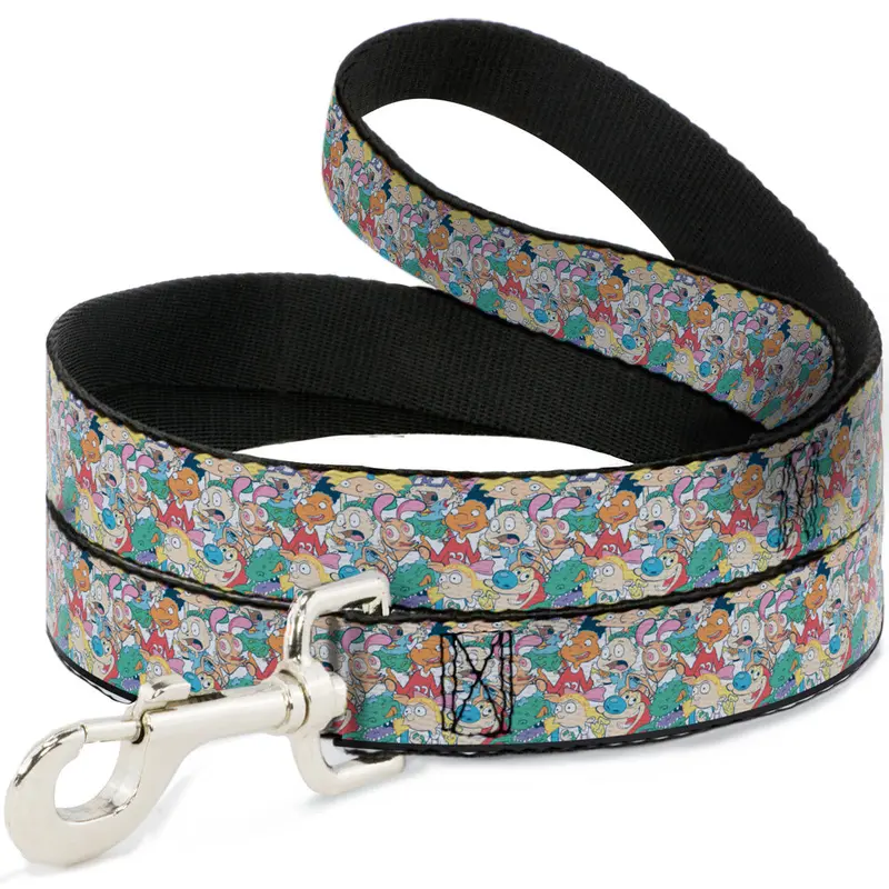 Dog Leash - Nick 90s Rewind 8-Character Mash Up Collage White