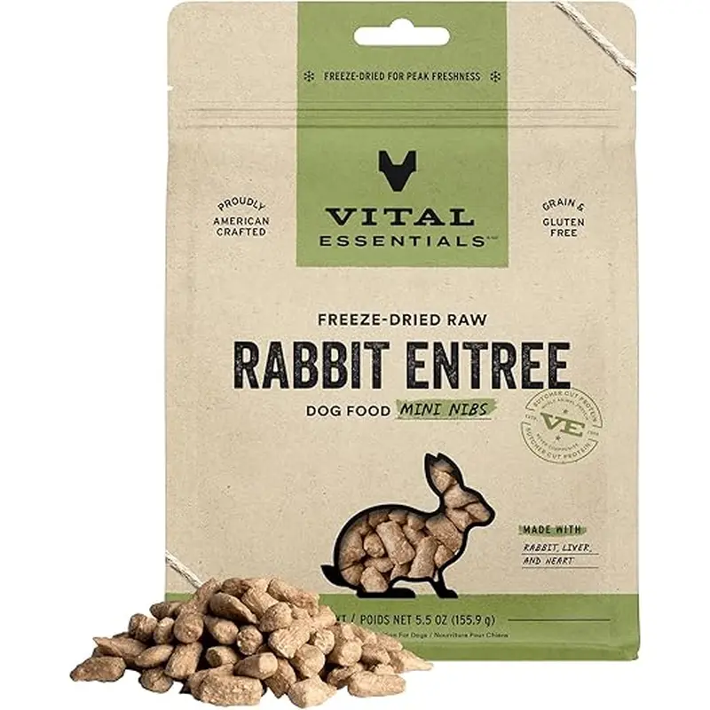 Vital Essentials Freeze Dried Dog Mini Nibs Rabbit